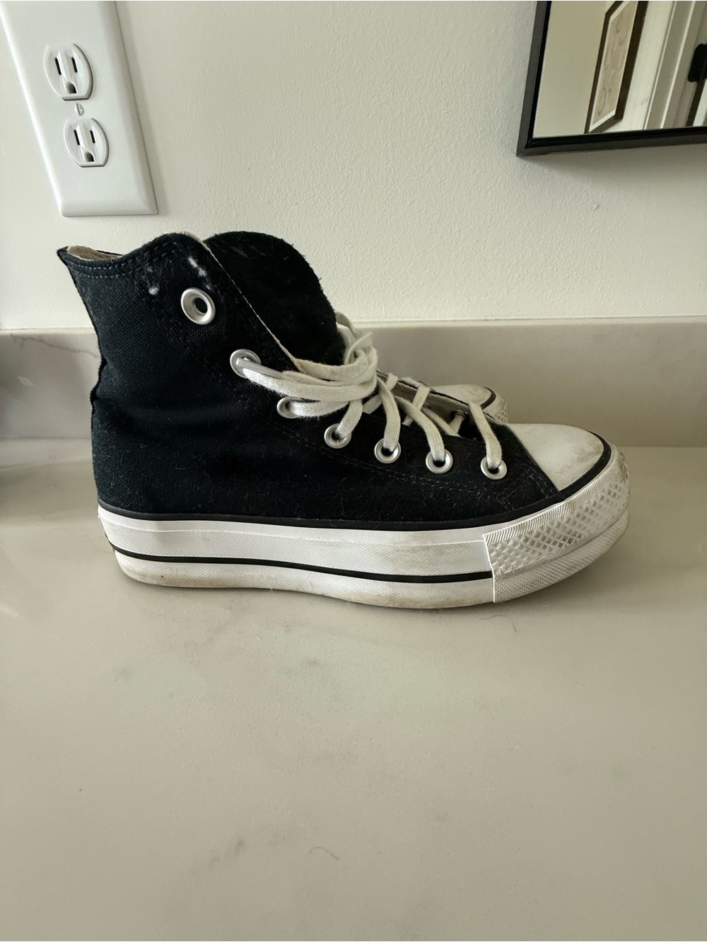 Converse Women's Black High-Top Platform Sneakers